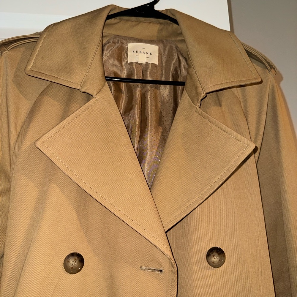 Sezane trench coat, camel color size 8 - Picture 2 of 8